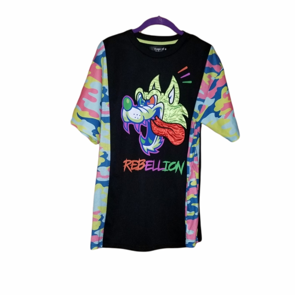 Rage of a Rebellion Crazy Wolf tee L